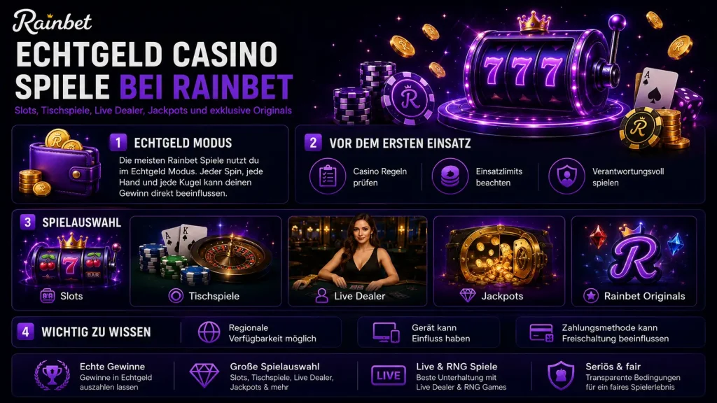 Rainbet Echtgeld Spiele