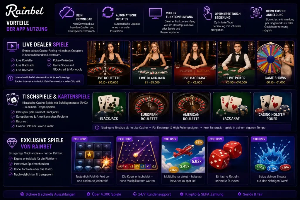 Rainbet Spiele